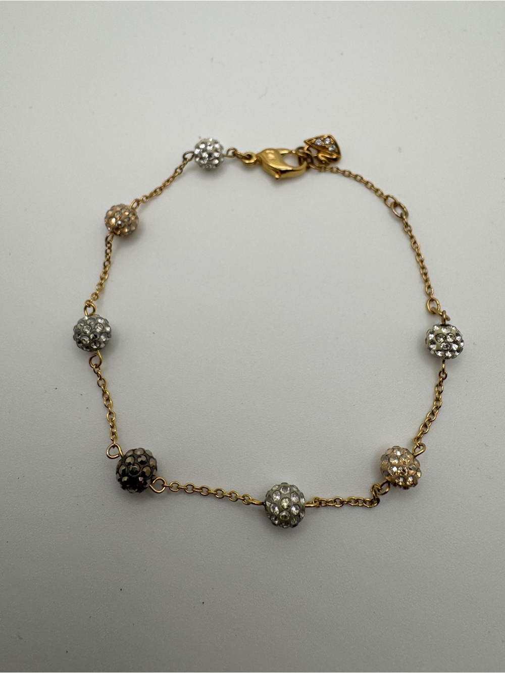 Swarovski POP Gold-Tone Multicolor Crystal Bead Bracelet